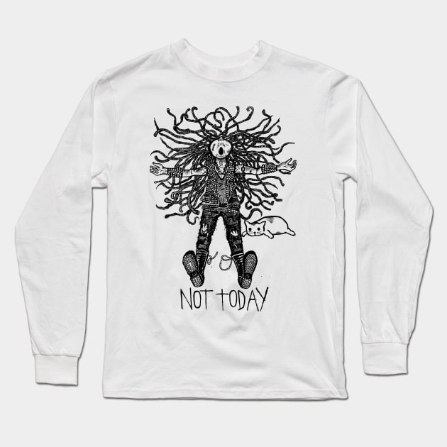 not today Long Sleeve T-Shirt by fear my nerves